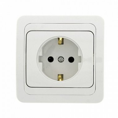 Фотография товара 'EKF Розетка 1-местная с заземлением 16А керамика PROxima EER16-028-10C'