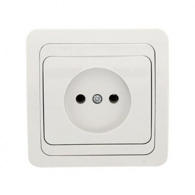 Фотография товара 'EKF Розетка 1-местная без заземления 10А керамика PROxima EER10-022-10C'