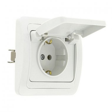 Фотография товара 'EKF Розетка 1-местная с заземлением и крышкой 16А PROxima EER16-029-10'