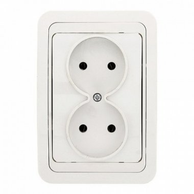 Фотография товара 'EKF Розетка 2-местная без заземления 10А PROxima EER10-102-10'