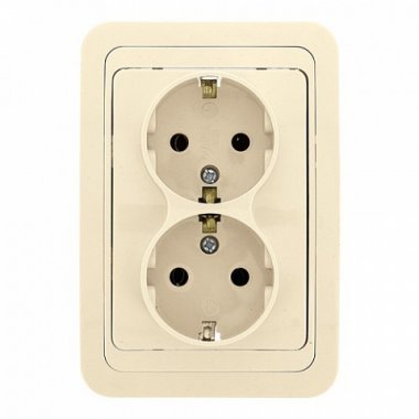 Фотография товара 'EKF Розетка 2-местная с заземлением 16А PROxima EER16-128-20'