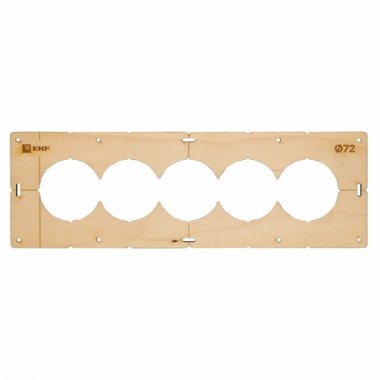 Фотография товара 'EKF sh-d72-5 Шаблон для подрозетников c 5 отв. диам. 72 мм Expert'