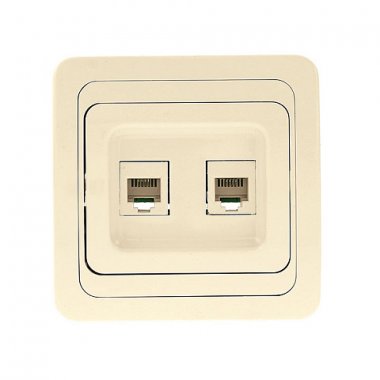 Фотография товара 'EKF Розетка Phone 2-местная PROxima EET01-134-20'