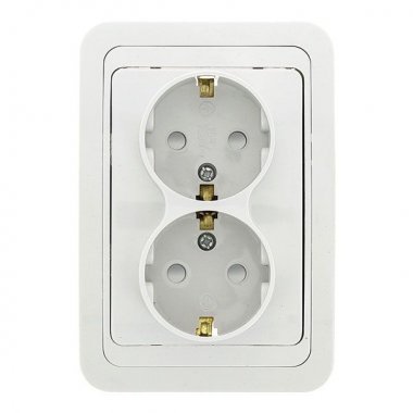 Фотография товара 'EKF Розетка 2-местная с заземлением 16А с защитной шторкой PROxima EER16-128-100'