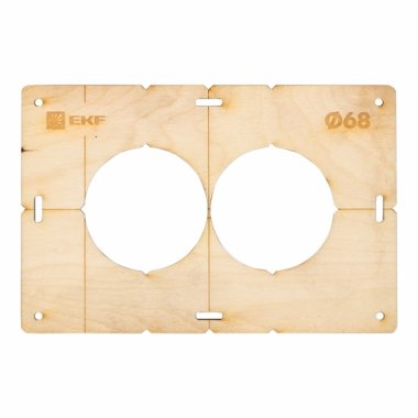 Фотография товара 'EKF sh-d68-2 Шаблон для подрозетников c 2 отв. диам. 68 мм Expert'