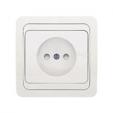 Фотография товара 'EKF Розетка 1-местная без заземления 10А с защитной шторкой PROxima EER10-022-100'