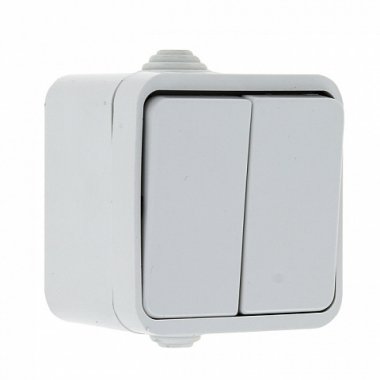 Фотография товара 'EKF Выключатель 2-клавишный 10А IP44 EKV10-023-10-44'