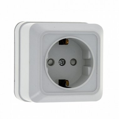 Фотография товара 'EKF Розетка 1-местная, 16А, с заземлением, с защитной шторкой ENR16-028-100'