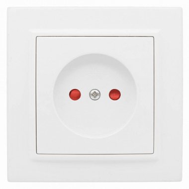 Фотография товара 'EKF Розетка 1-местная СП без заземления, 10 А, с защитной шторкой Basic ERR10-022-100'