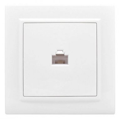 Фотография товара 'EKF Розетка RJ-45 1-местная СП Basic ERK01-035-10'