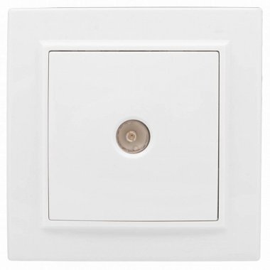 Фотография товара 'EKF Розетка TV 1-местная СП 75Ом 5-862МГц Basic ERA00-027-10'