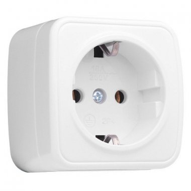 Фотография товара 'EKF Розетка 1-местная ОП 16А с заземлением Basic EGR16-028-10'