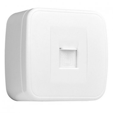 Фотография товара 'EKF Розетка RJ-45 1-местная, ОП 1А, 120В, Basic EGK01-035-10'