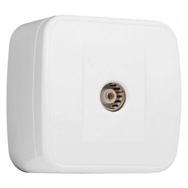 Фотография товара 'EKF Розетка TV 1-местная ОП 75Ом 5-862МГц Basic EGA00-027-10'