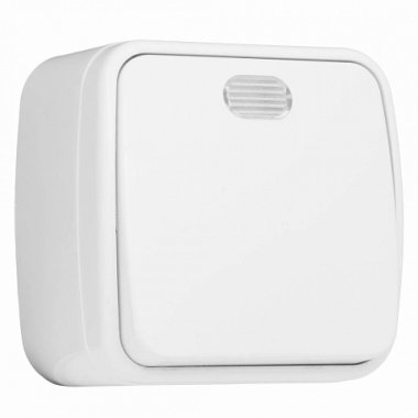 Фотография товара 'EKF Выключатель 1-клавишный ОП 10А с индикатором Basic EGV10-121-10'