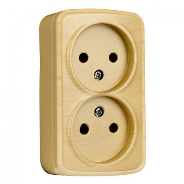 Фотография товара 'EKF Розетка 2-местная ОП Минск 10А без заземления EGR10-102-30'