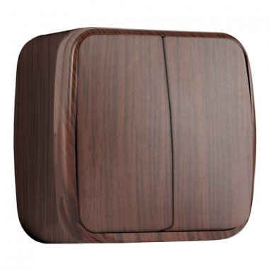 Фотография товара 'EKF Выключатель 2-клавишный ОП Минск 10А EGV10-023-40'