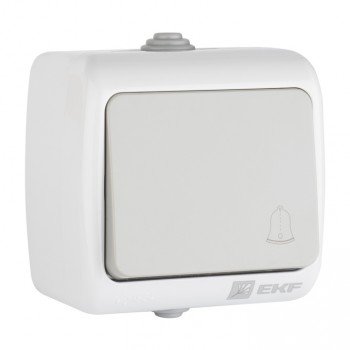 Фотография товара 'EKF Кнопка звонка 1-клавишная 10А IP54 EFZ10-026-30-54'