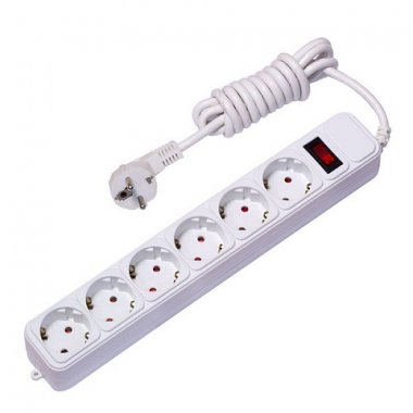 Фотография товара 'EKF Сетевой фильтр 6*3м 16А/3,2кВт ПВС 3х1,0 Блокбастер XL PROxima UFA16-310-6-03'