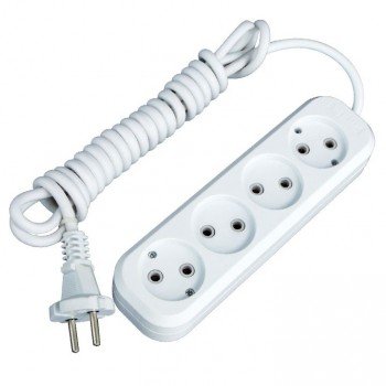 Фотография товара 'EKF Удлинитель Эксперт, 4 гнезда, 10А/2,2кВт без заземления ПВС 2х0,75 PROxima UBA10-275-4-02'