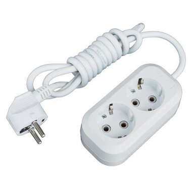 Фотография товара 'EKF Удлинитель Эксперт, 2 гнезда, 16А/3,5кВт с заземлением ПВС 3х1 PROxima UBA16-310-2-05'