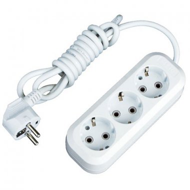 Фотография товара 'EKF Удлинитель Эксперт, 3 гнезда, 16А/3,5кВт с заземлением ПВС 3х1 PROxima UBA16-310-3-05'