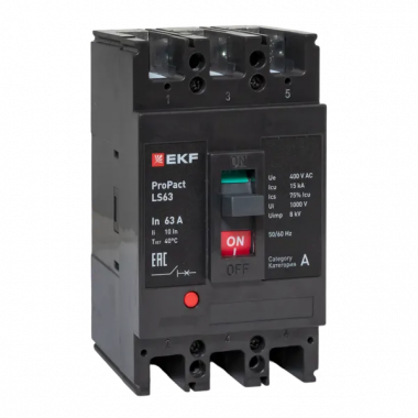 Фотография товара 'EKF mccb-63-15-3-63-ls Автоматический выключатель LS63 15кА 3P 63А'