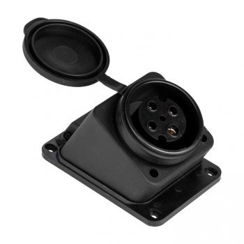 Фотография товара 'EKF Розетка настенная с крышкой наклонная 380В 3P+PE 32A IP44 PROxima RPS-023-32-380-44'