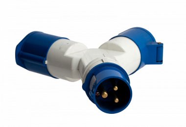 Фотография товара 'EKF Розетка двухлучевая 1012 2Р+РЕ 16А 220В IP44 PROxima ps-1012-16-220'