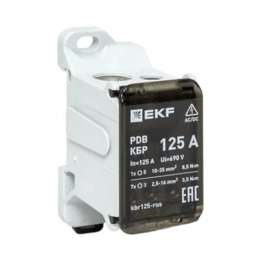 Фотография товара 'EKF kbr125-rus Клеммный блок распределительный КБР 125A'