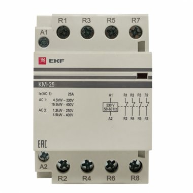 Фотография товара 'EKF km-3-40-22 Контактор модульный КМ 40А 2NО+2NC'