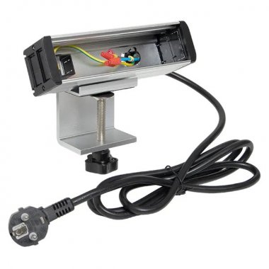 Фотография товара 'EKF cl-vnbco-8-s Встраиваемый настольный розеточный блок для крепления к столу, 8 модулей'