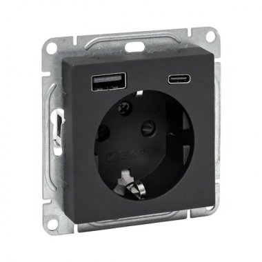 Фотография товара 'EKF UP1-SOB-111-USBA+USBC Механизм розетки с USB-A+С - 2шт, 16А'