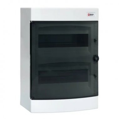 Фотография товара 'EKF ux-2x12-n Щит распределительный навесной "Unix" прозрачная дверь 2x12 модулей IP41'