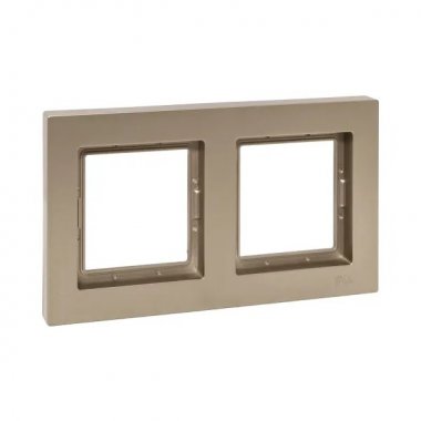 Фотография товара 'EKF UP1-FPC-02-44 2 - местная рамка, IP44, шампань, пластик Эпика'