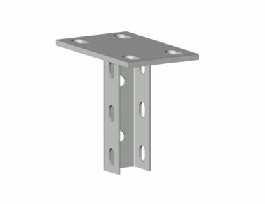 Фотография товара 'EKF kp2115 Кронштейн потолочный двойной 115 мм HDZ (2.5 мм)'