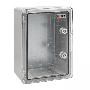 Фотография товара 'EKF Бокс пластиковый с монтажной платой прозр. дверь 300х200х130 мм IP65 PBT65MP001'
