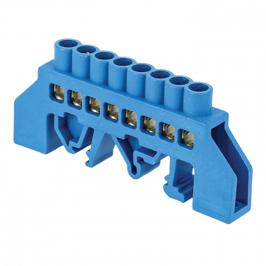 Фотография товара 'EKF Шина 0 N (6x9мм) 6 отв. латунь синий нейлоновый корпус sn0-63-06-dn-r'