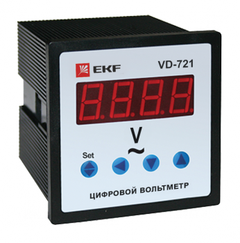 Фотография товара 'EKF VD-721 Вольтметр цифровой на панель (72х72) однофазный vd-721'