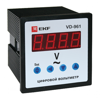 Фотография товара 'EKF VD-961 Вольтметр цифровой на панель (96х96) однофазный vd-961'