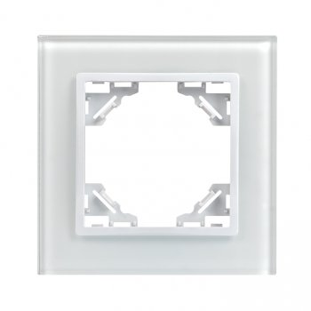 Фотография товара 'EKF Минск Рамка 1-местная стеклянная белая ERM-G-401-10'