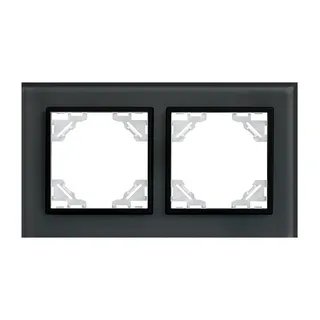 Фотография товара 'EKF Минск Рамка 4-местная стеклянная черная ERM-G-404-70'