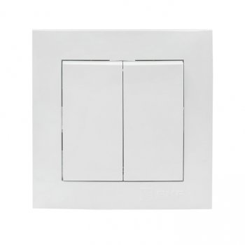 Фотография товара 'EKF Валенсия выключатель 2-клавишный 10А белый EWV10-023-10'