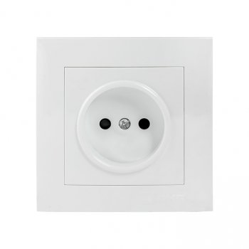 Фотография товара 'EKF Валенсия розетка 1-местная б/з 10А белая с защитными шторками PROxima EWR10-022-10'