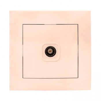 Фотография товара 'EKF Валенсия розетка телевизионная 1-местная 75Ом 5-862МГц кремовая EWA00-027-20'