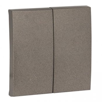 Фотография товара 'EKF Валенсия лицевая панель выключателя 2-кл. проходного 10А графит ESV10-L-027-60'