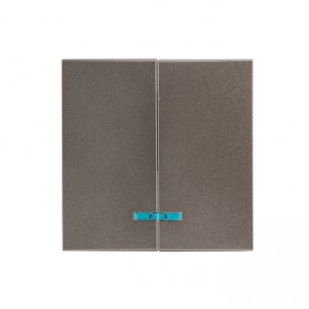 Фотография товара 'EKF Валенсия лицевая панель выключателя 2-кл. с индикатором 10А графит ESV10-L-123-60'