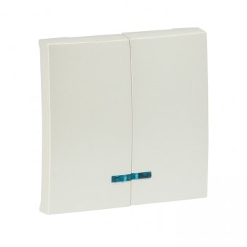 Фотография товара 'EKF Валенсия лицевая панель выключателя 2-кл. с индикатором 10А жемчуг ESV10-L-123-50'