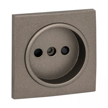 Фотография товара 'EKF Валенсия лицевая панель розетки 1-местной б/з 10 А графит ESR10-L-022-60'
