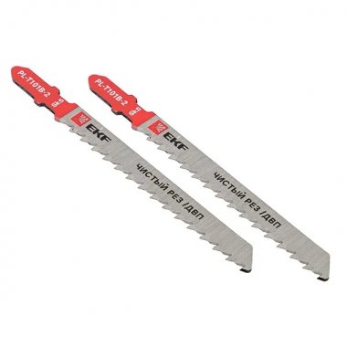 Фотография товара 'EKF pl-t101b-2 Пилки для электролобзика прямые T101B (чистовой рез по ДВП)'